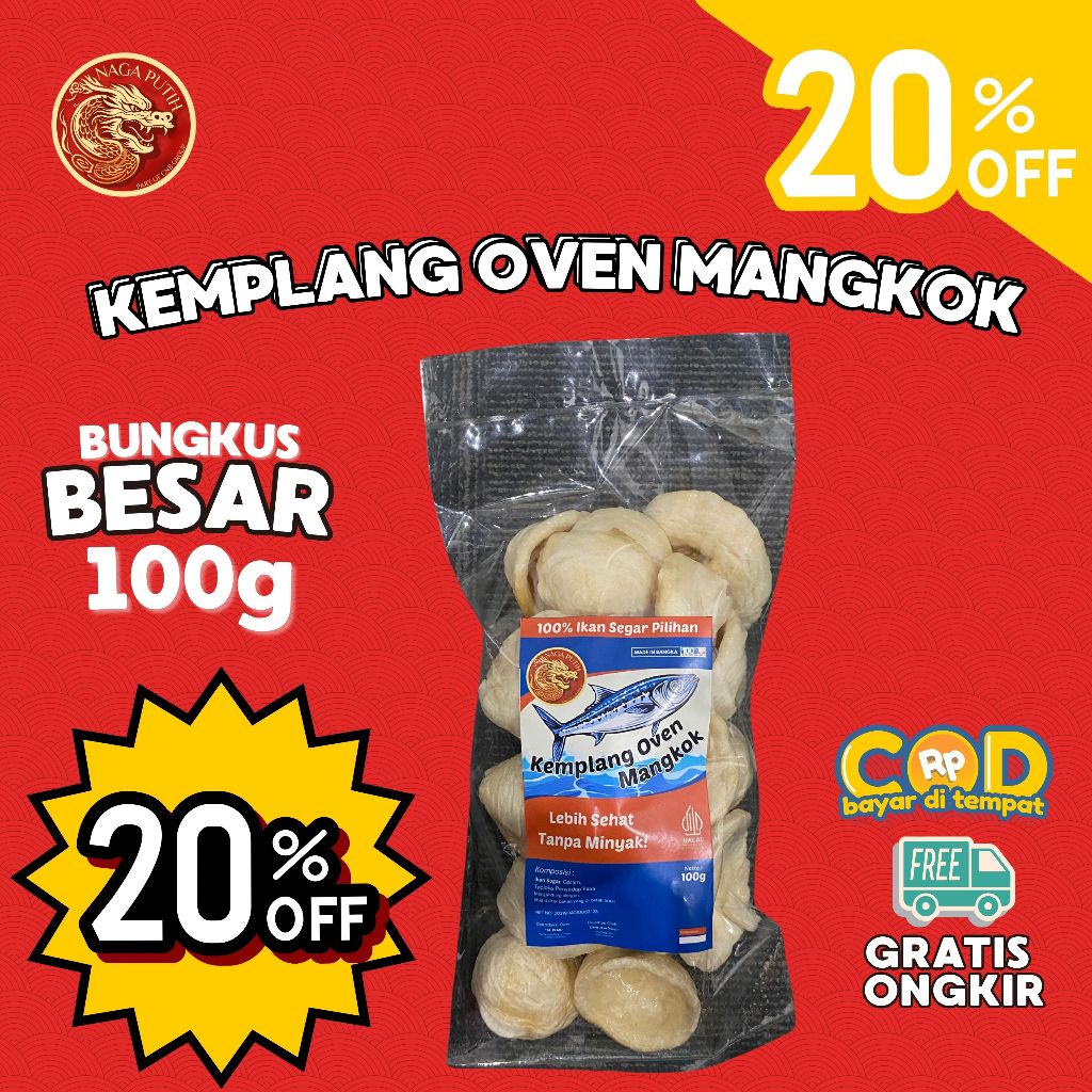 

Diskon 20% Kemplang Oven Mangkok 100g - Asli Bangka 100% Ikan Laut Renyah Gurih Tanpa Minyak