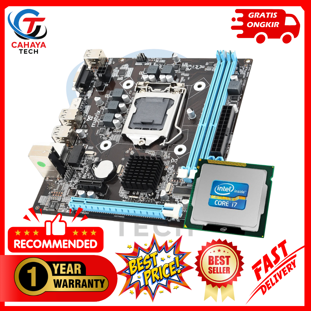 PAKET Intel Core I7 860 (Gen 1) TRAY + Motherboard H55 DDR3 GARANSI