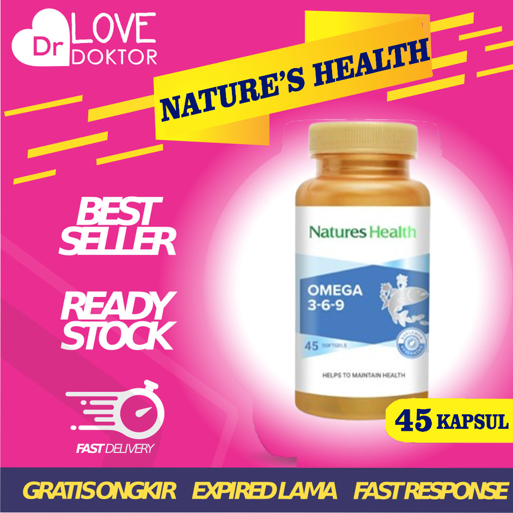 NATURE'S NATURES NATURE HEALTH OMEGA 369 FISH SALMON OIL CEGAH JANTUNG DARAH TINGGI STROKE 45 KAPSUL