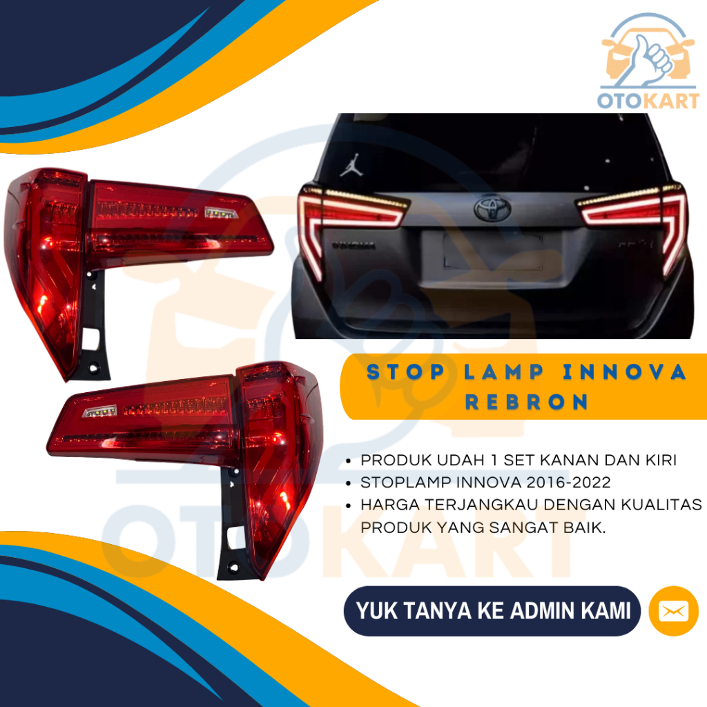 STOP LAMP INNOVA REBORN V3 /STOP LAMP KIJANG INNOVA REBORN LED V3 / RED AND SMOKE STOPLAMP REBORN V3
