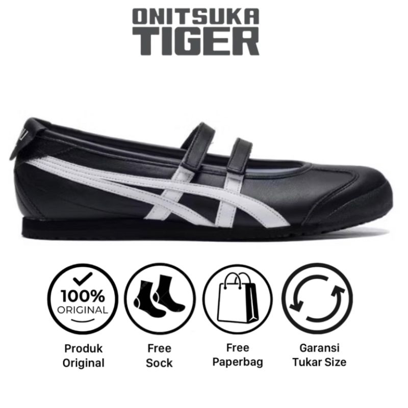 Sepatu Onitsuka Tiger X Patou Ballerina Black White Original Women's