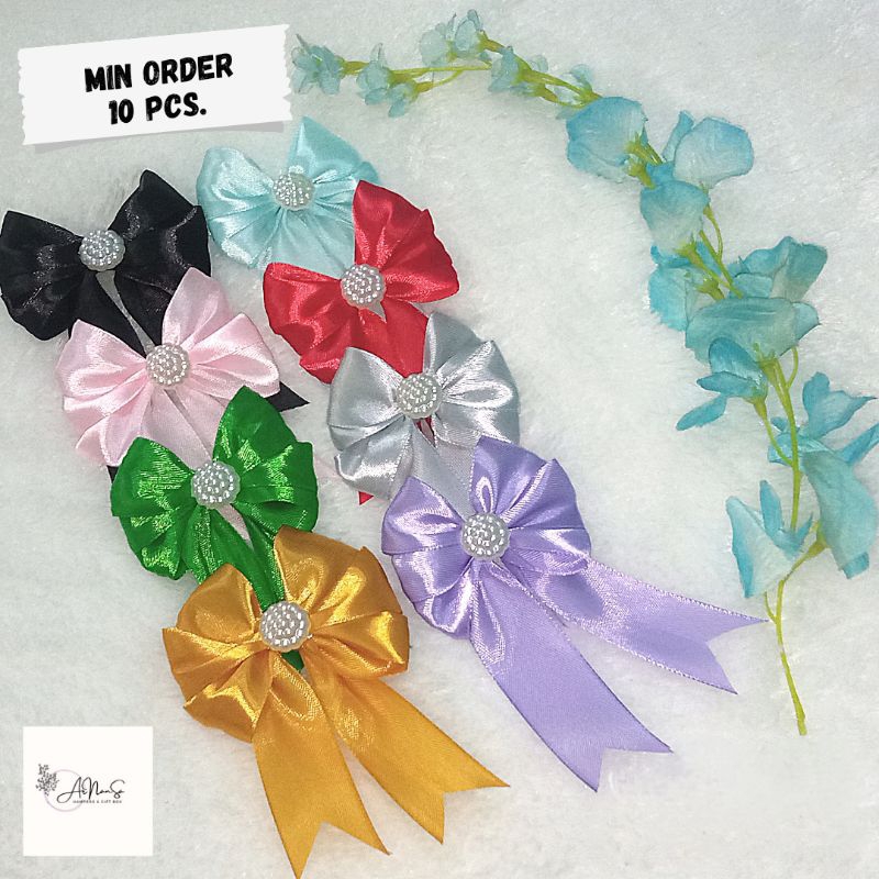 

[ Min Order 10 Pcs ] Pita langsung jadi | Hiasan Hampers | Pita bahan satin | Pernak pernik Kado | Ribbon