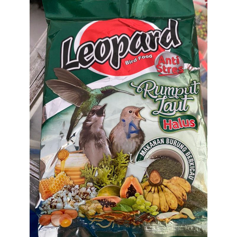 pakan burung leopard hijau halus