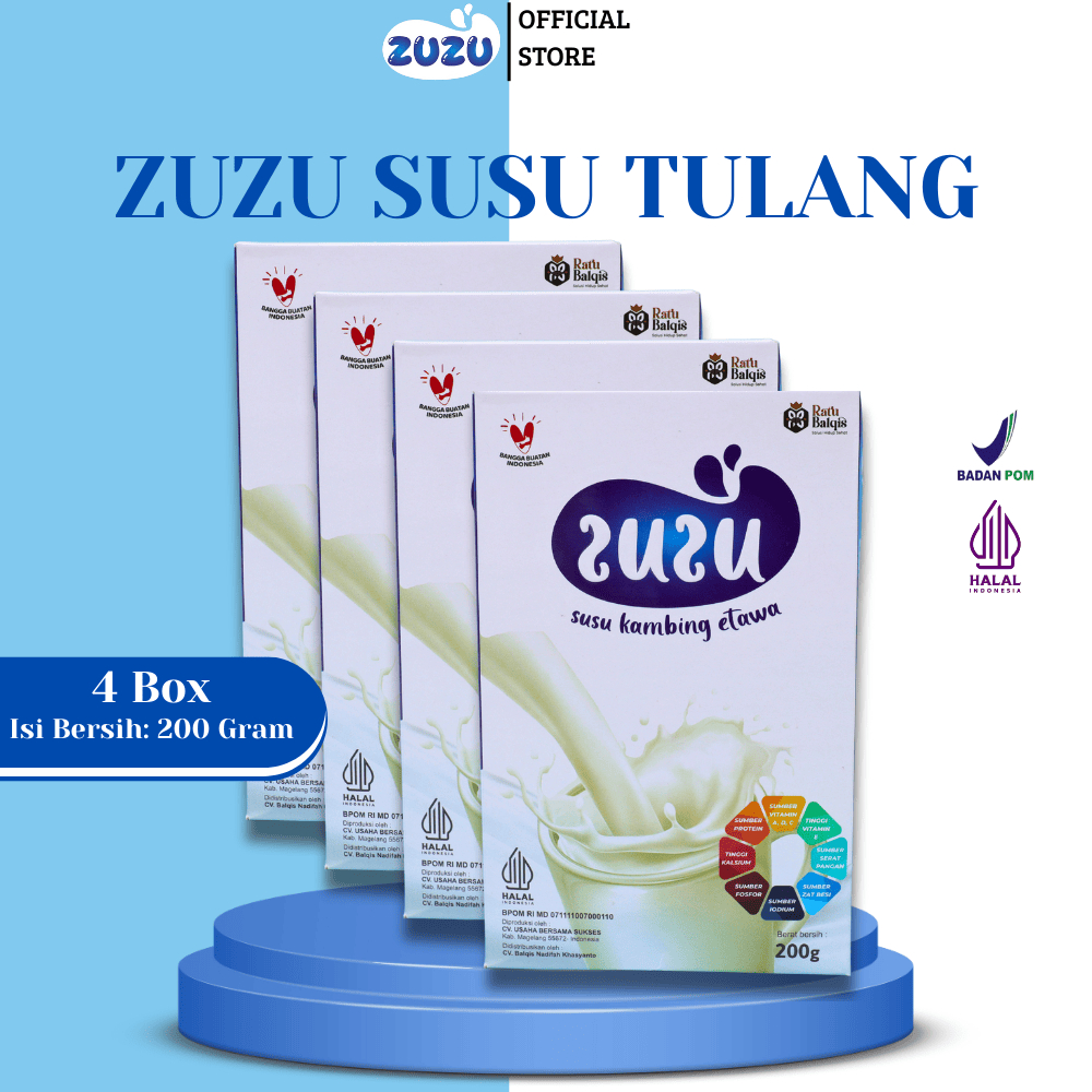 

ZUZU - Susu Kambing Etawa 200 Gram Paket 4 Box