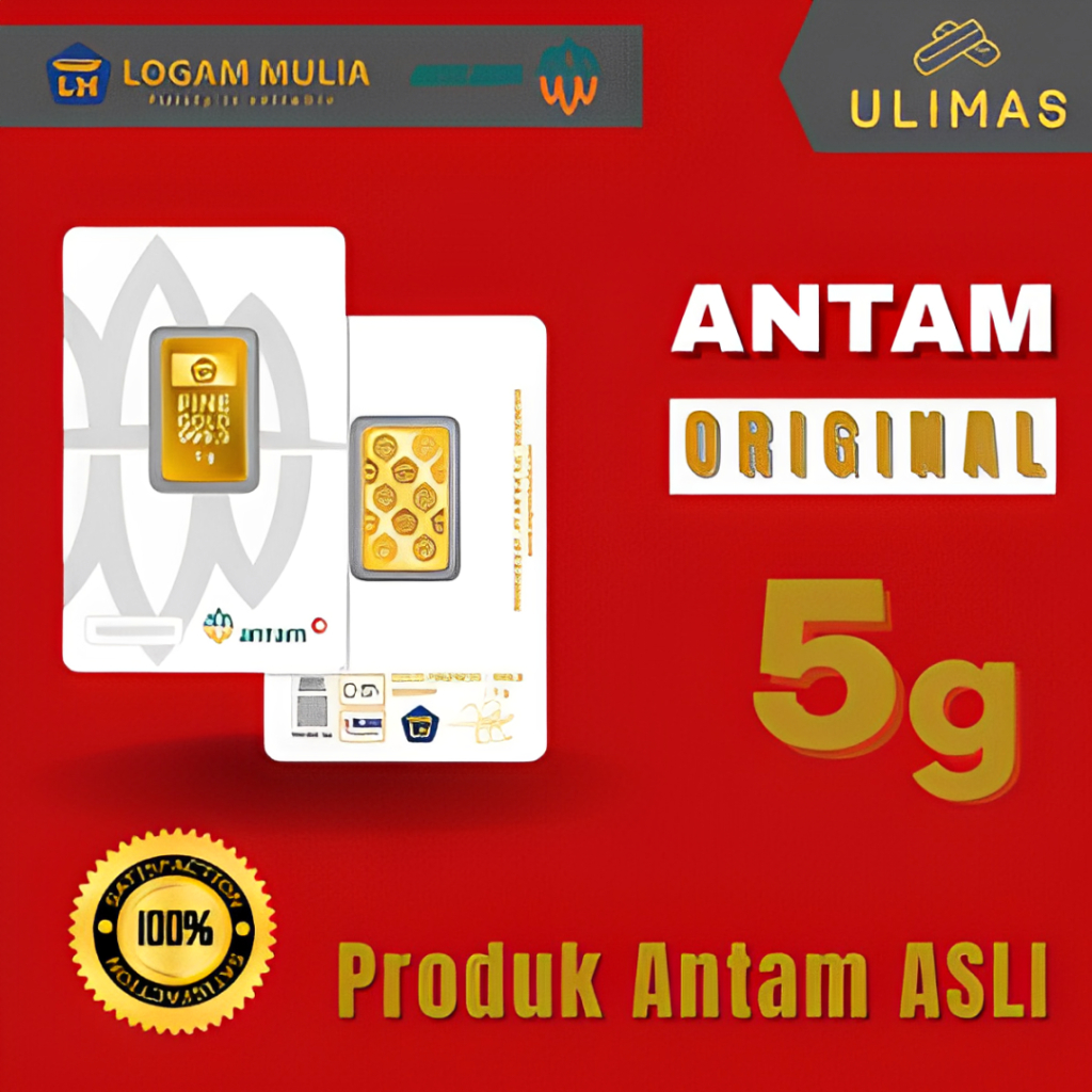 5 Gram Emas Batangan/Logam Mulia/Antam/Original