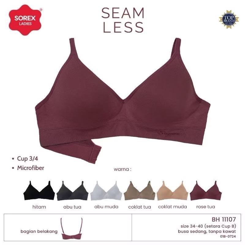 Sorex Bra Bh Basic Sporty Busa Tanpa Kawat Lembut dan Nyaman Sorex 11107