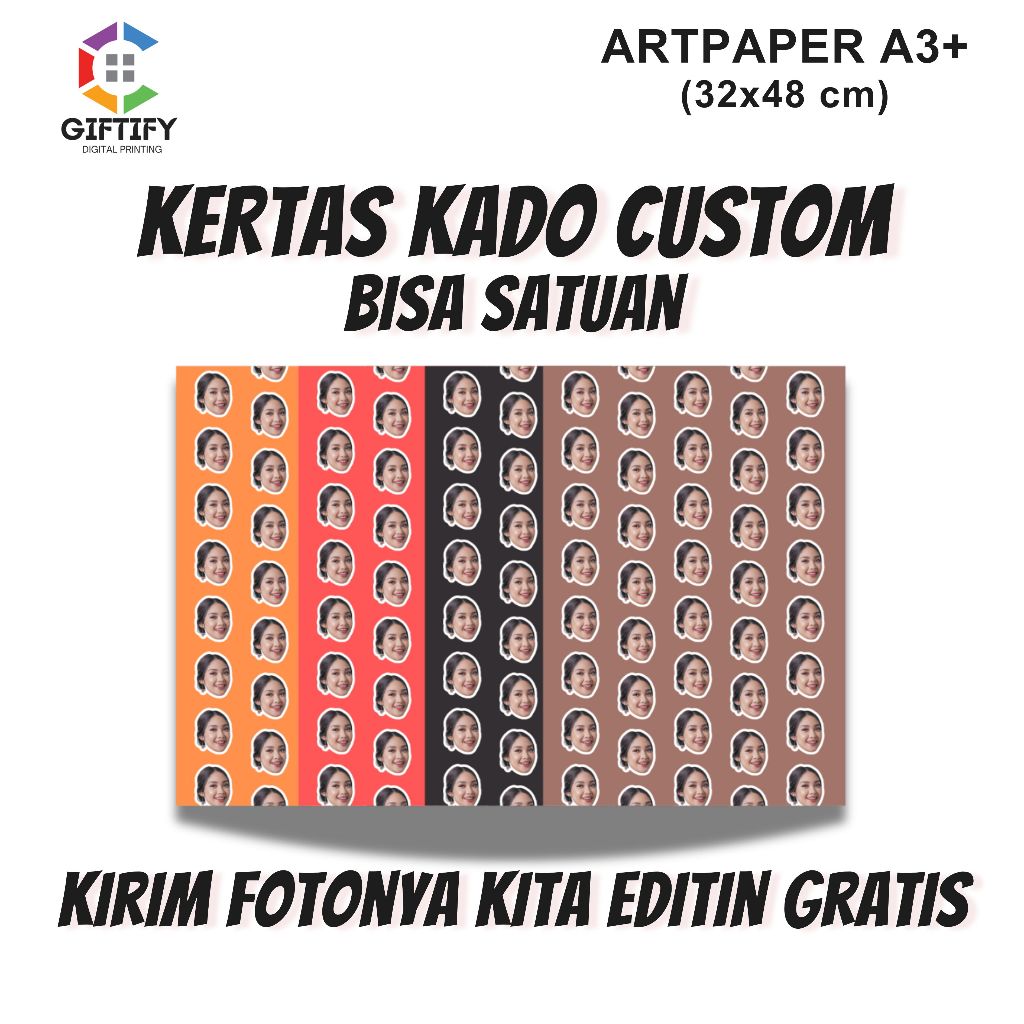 

KERTAS KADO CUSTOM WAJAH AYANG KPOP BTS / Kertas Kado Custom Gambar Wrapping Paper gambar muka
