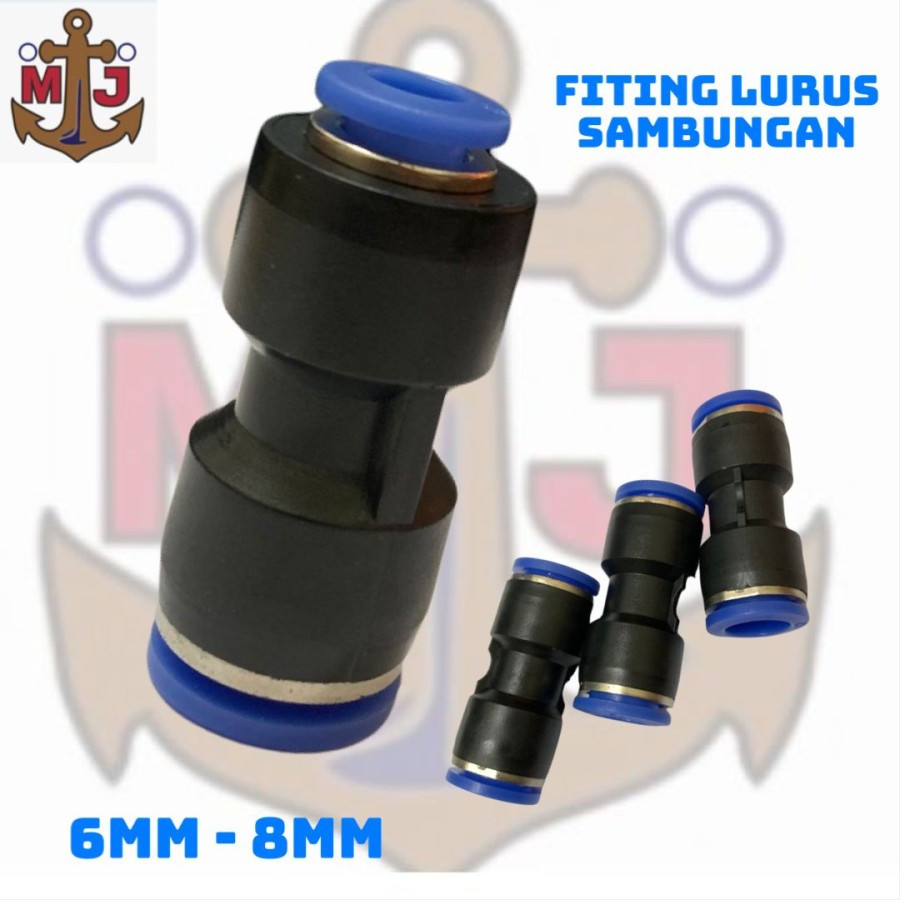 fitting pneumatic selang 8mm-6mm