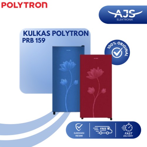 KULKAS 1 PINTU POLYTRON PRB 159 MOTIF GARANSI RESMI