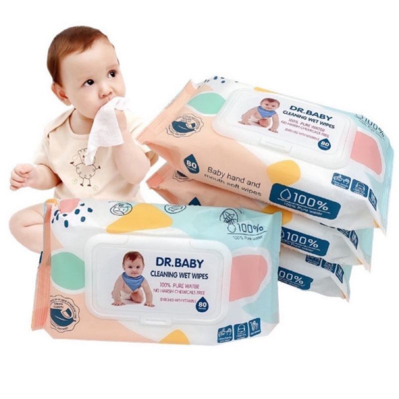 3 pack tisu basah Dr baby /tisu basah bayi murah/tisu basah bayi non alkohol