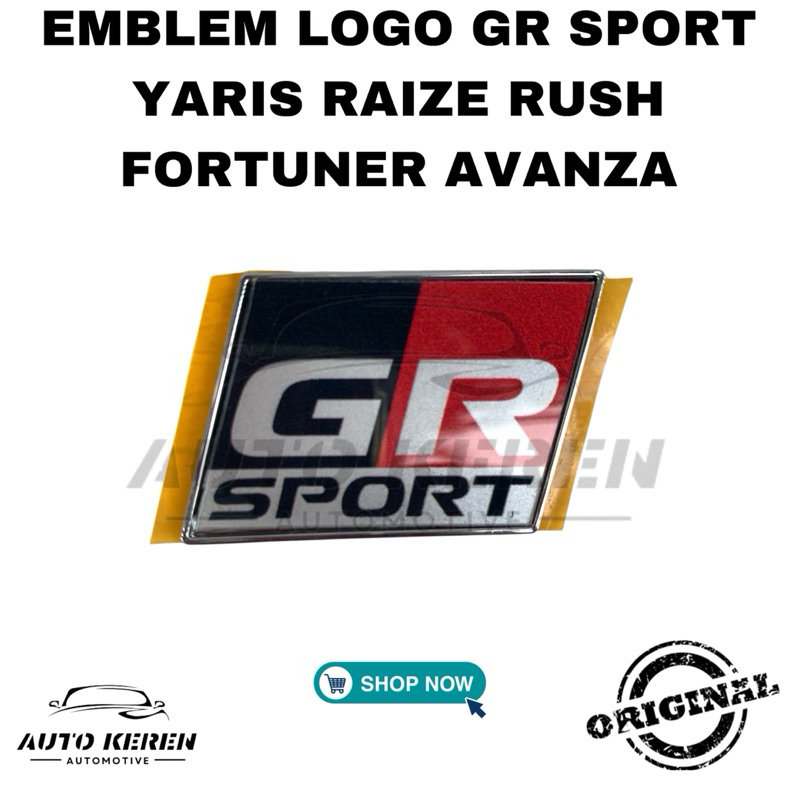 EMBLEM LOGO GR SPORT YARIS RAIZE RUSH FORTUNER AVANZA