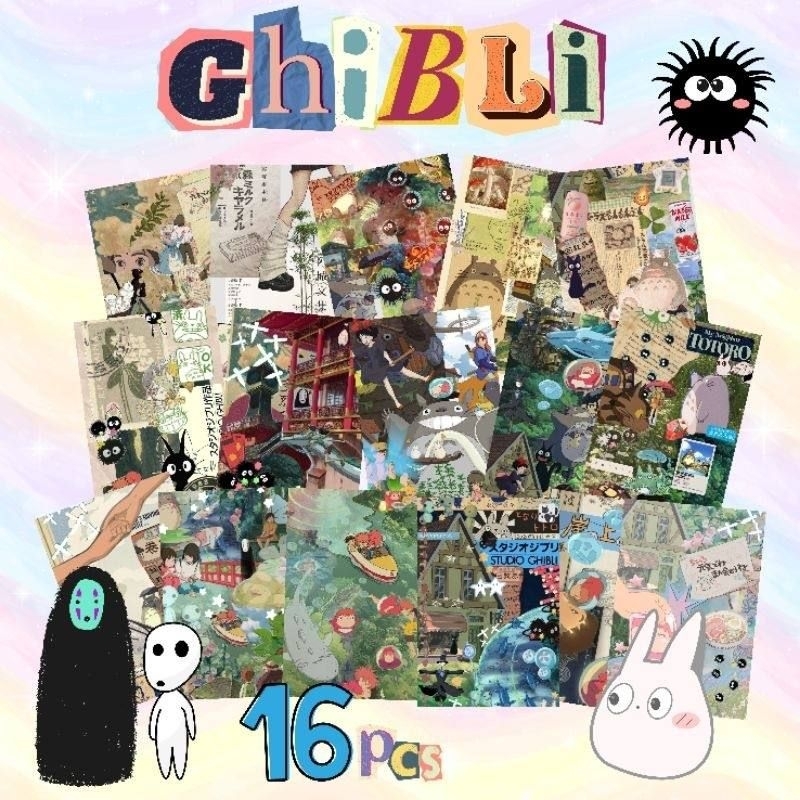 

16pcs GHIBLI Sticker aesthetic / ghibli sticker / spirited away sticker / journaling sticker / studio ghibli sticker