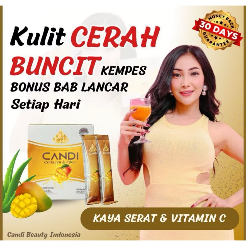 CANDI COLLAGEN FIBER Detox Pengecil Perut Pelancar Bab Collagen drink