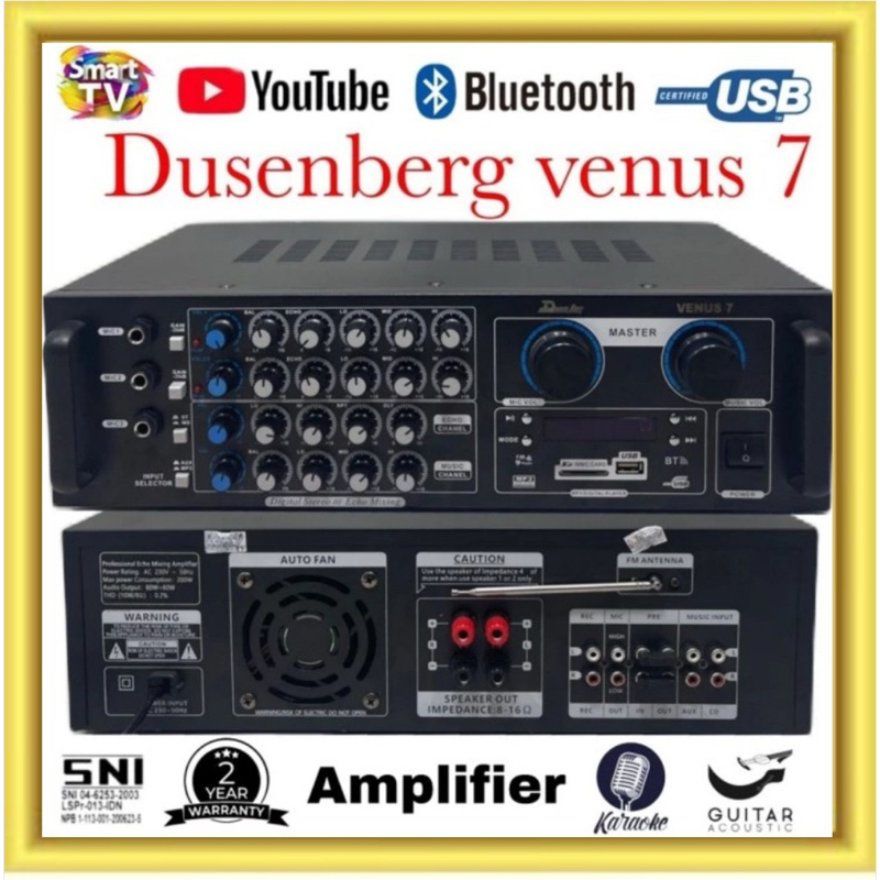 Amplifier Karaoke DUSENBERG VENUS 7 Karaoke Smart Tv Youtube Bluetooth