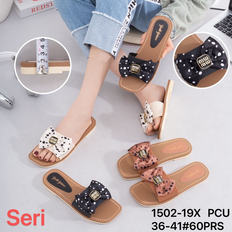 Sandal Slop Pita Polkadot Karet Jelly Import Youth Balance 1502