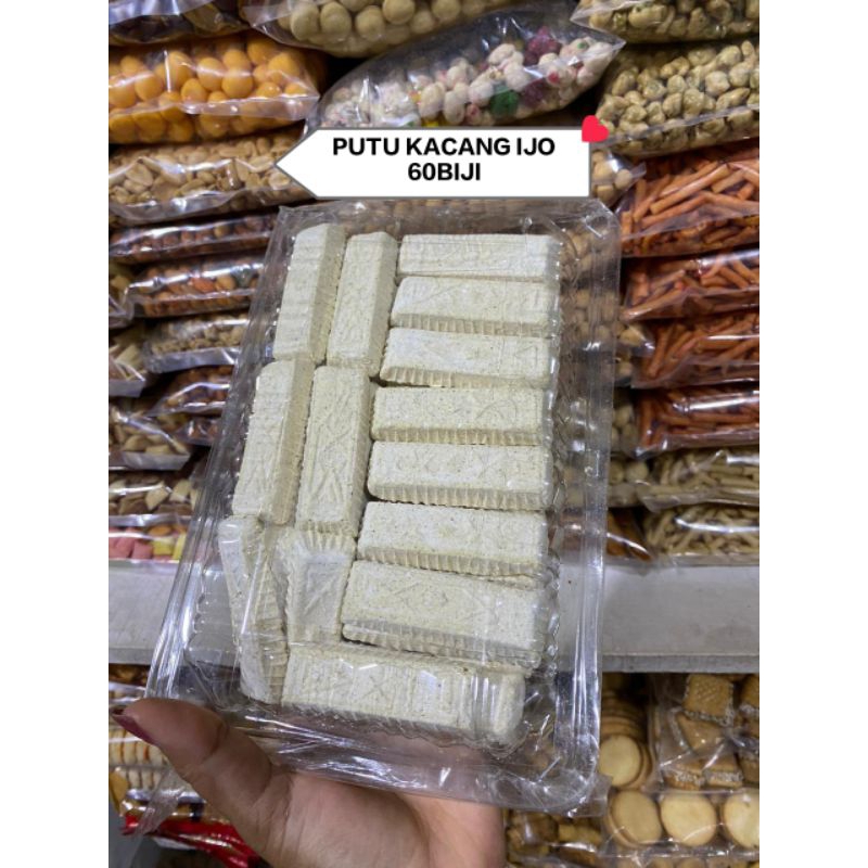 Snack Kiloan Kue Putu Kacang Ijo Asli isi 60biji/600gr