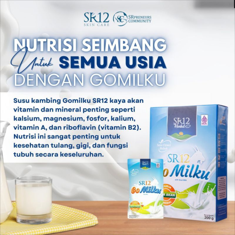

Gomilku SR12 susu kambing , banyak manfaat untuk kesehatan tubuh baik untuk anak atau dewasa