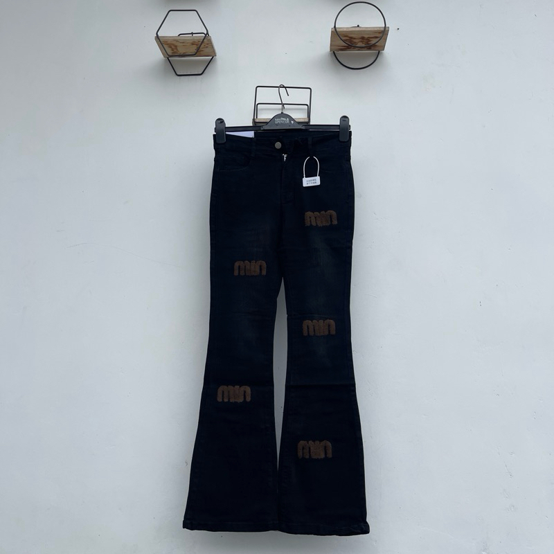 Celana Jeans cutbray Miu wanita premium