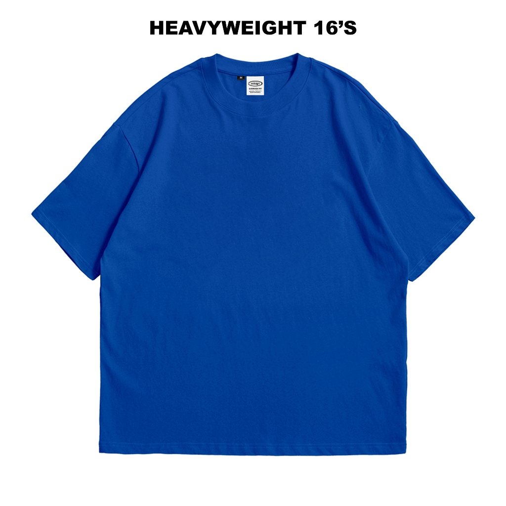Velsign 16S Heavyweight Oversize T shirt Tee Baju Kaos Distro Oversized Pria Wanita Basic Polos - Bi