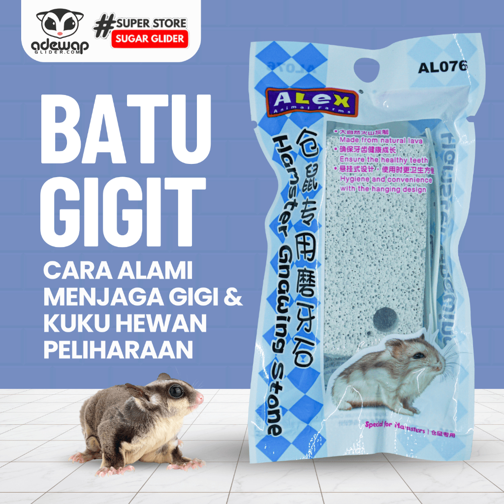 ADEWAP GLIDER Batu Terapi Gigitan Gnawing Stone Sugar Glider