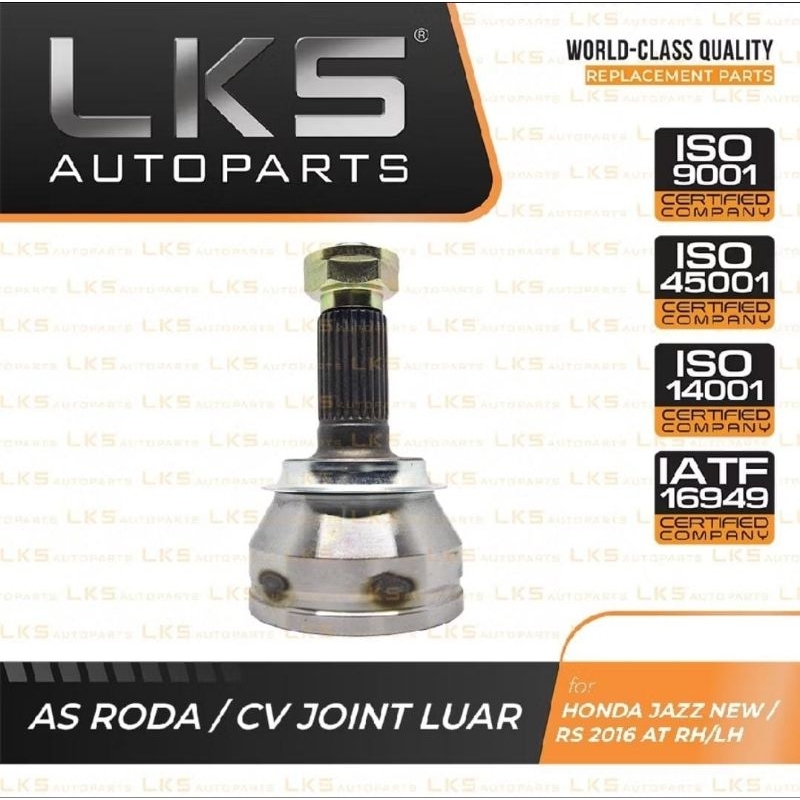 HO-109 CV JOINT AS RODA LUAR ALL NEW JAZZ RS 2015 AT MATIC LKS