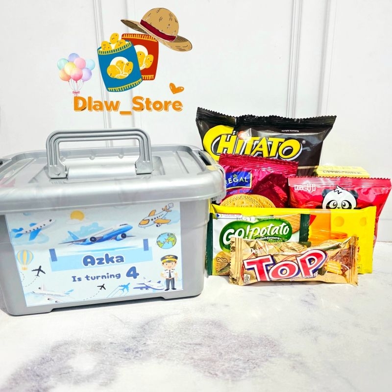 

Paket snack ulang tahun mini box container termurah