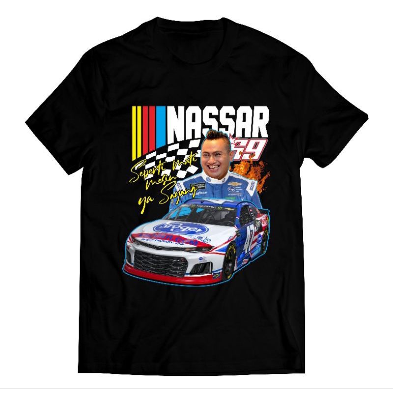 Kaos NASCAR NASSAR Kaos Distro Katun Combed Soft Premium