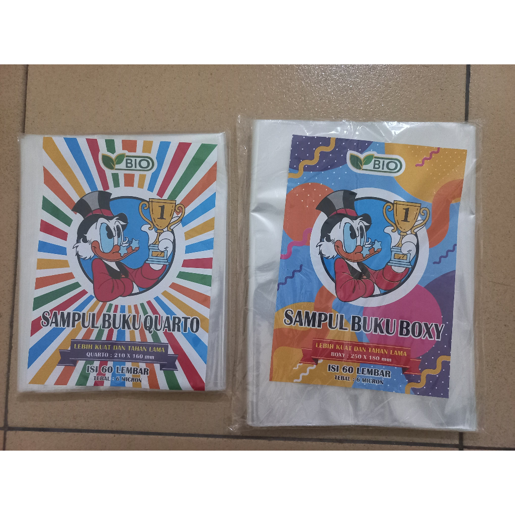 

[1BKS]SAMPUL BUKU PLASTIK BIO UKURAN BUKU TULIS DAN BUKU BOXY 1BKS ISI 60 LEMBAR