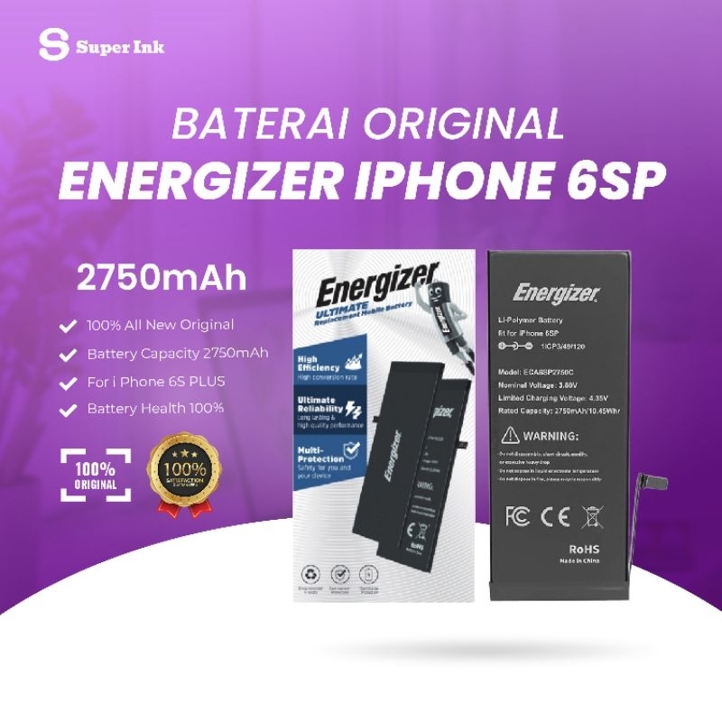 Energizer Baterai IPhone 6S Plus- Original Battery Replacement