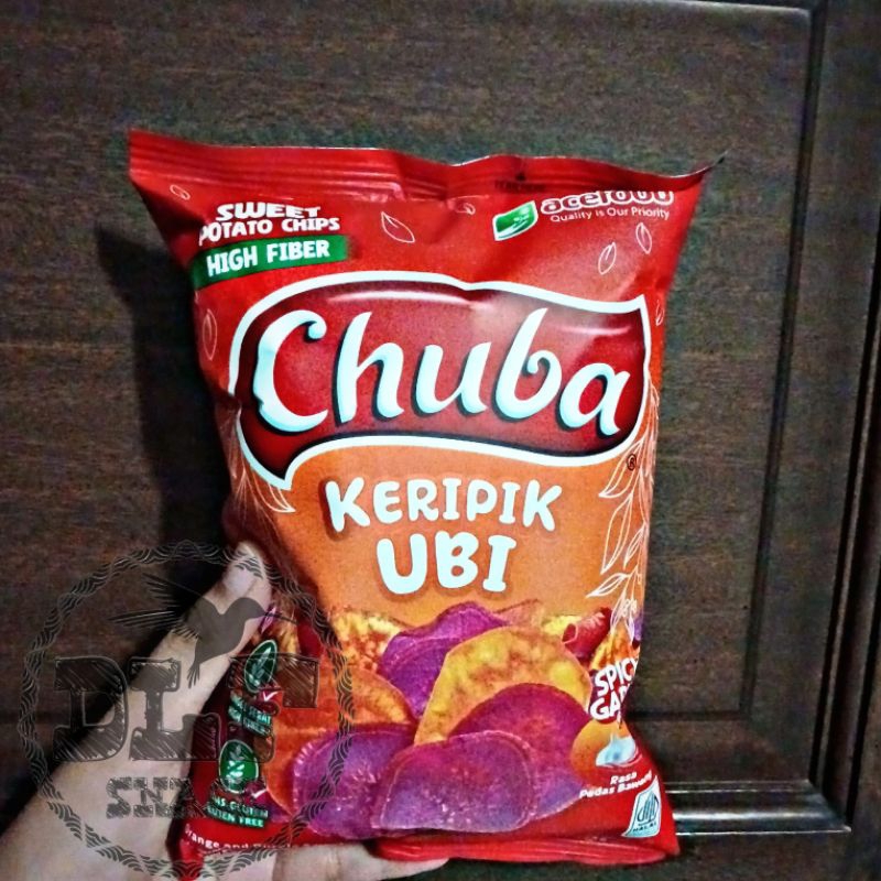 

exp 02Juni2025 chuba 45g keripik ubi spicy garlic