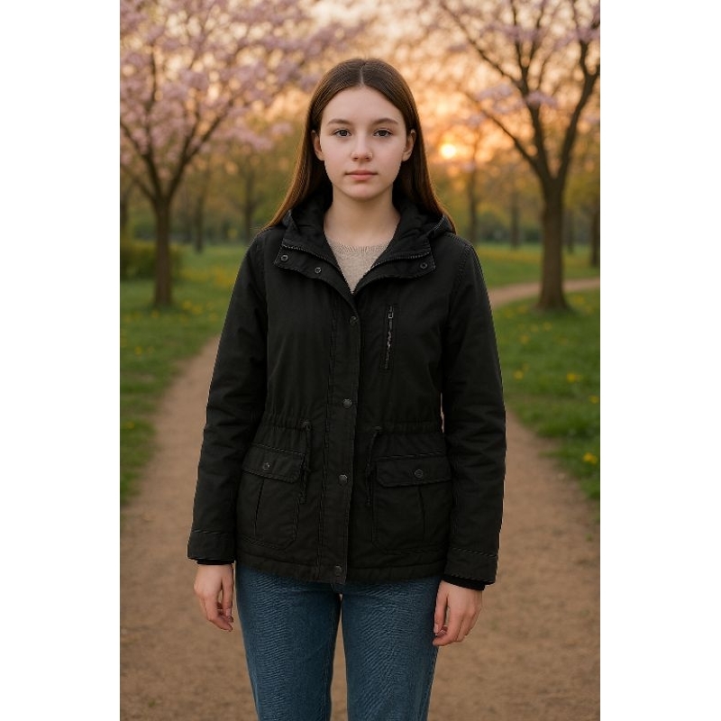 55DSL by Diesel Hooded Military-Style Woman Jacket