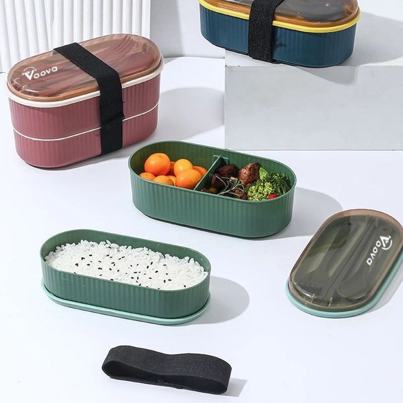 VOOVA Lunch Box / Kotak Bekal Makan Siang / Bento Set 900ml / Kotak Makan
