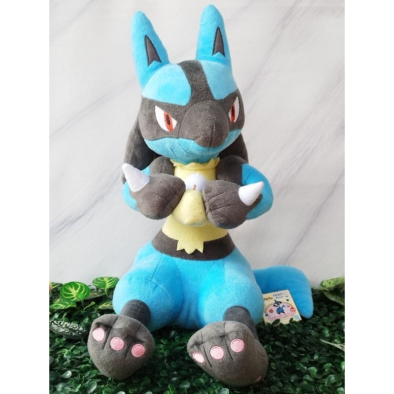 Boneka Plush Pokemon [ Lucario Mogu Mogu ] Size Jumbo Original Banpresto Big Plush