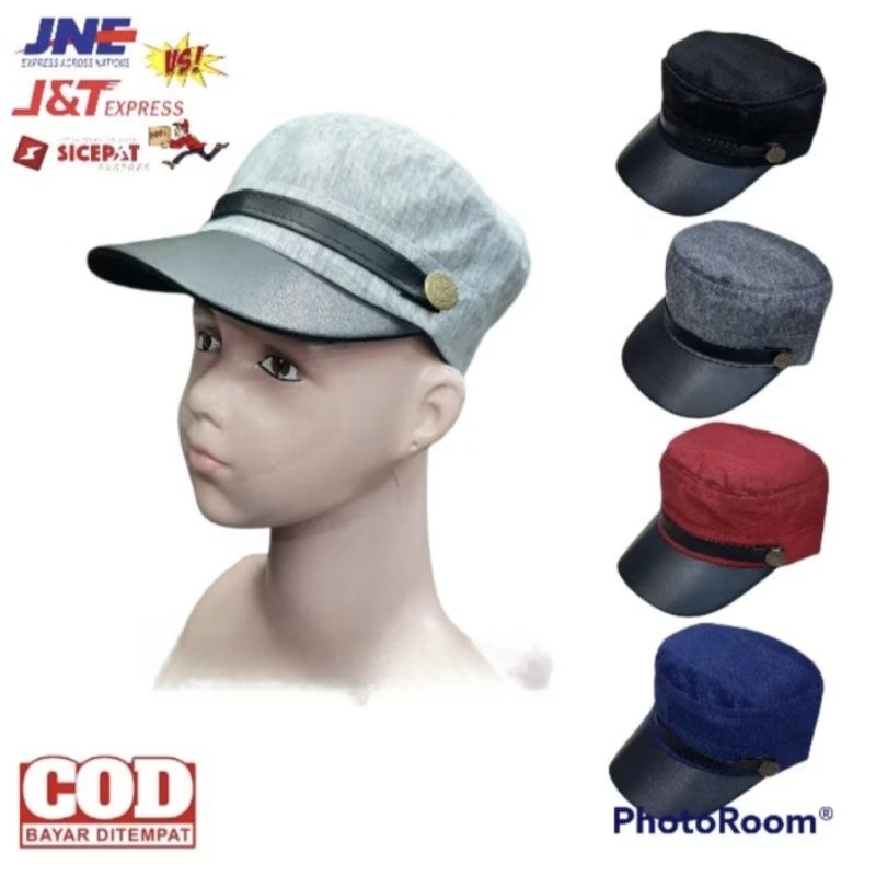 Topi Original Fisherman Kids/Topi Fiddler Cap/ Topi Kapten Anak/ Topi Sailorman Anak/ Topi Pelaut An