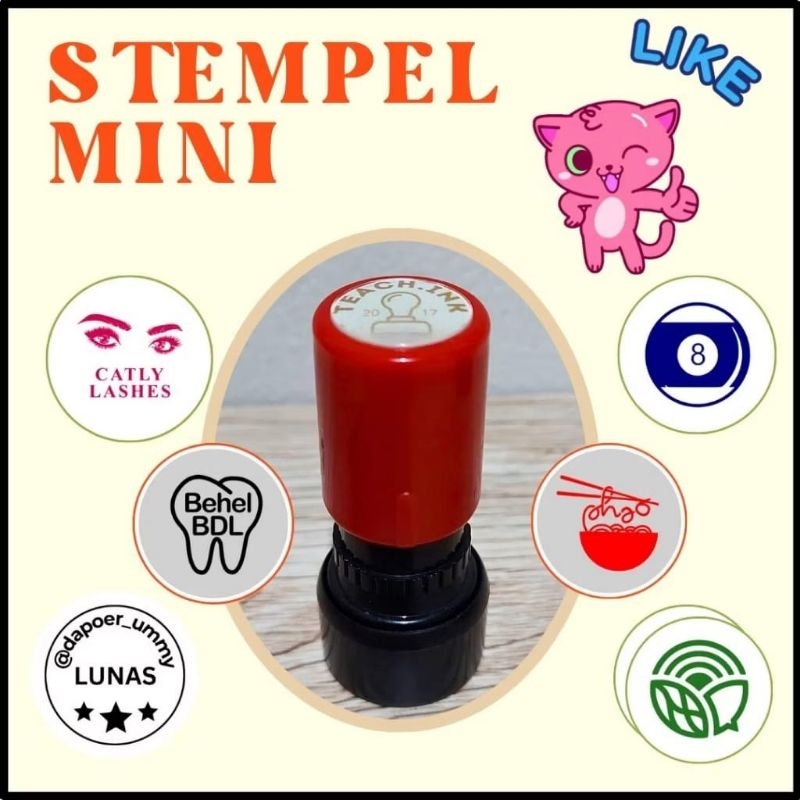 STEMPEL MINI 1,7CM CUSTOME FREE DESAIN