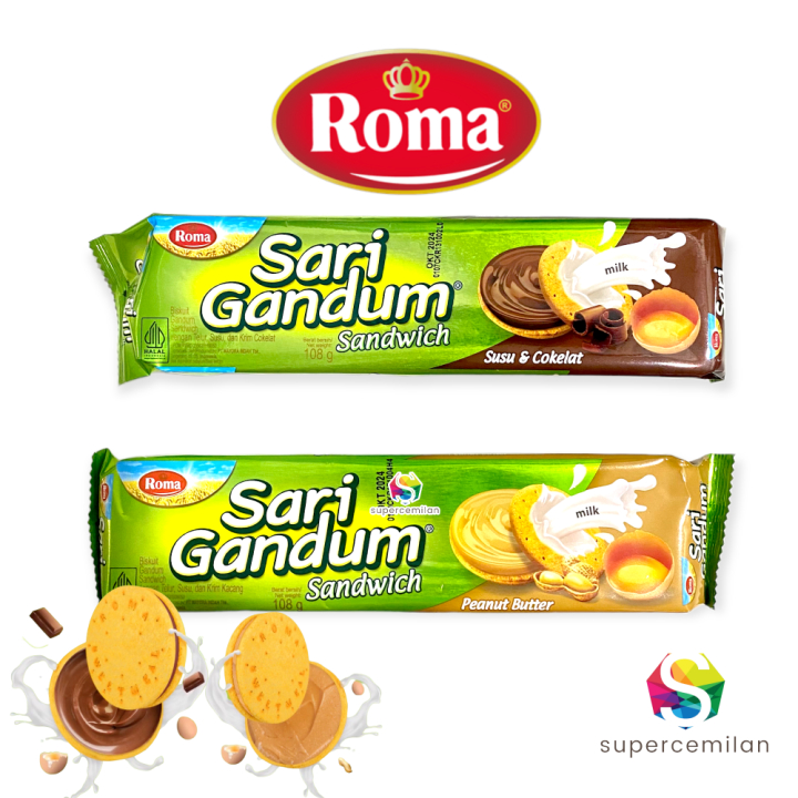 

ROMA SARI GANDUM 108GR DUS ( 24 PCS )