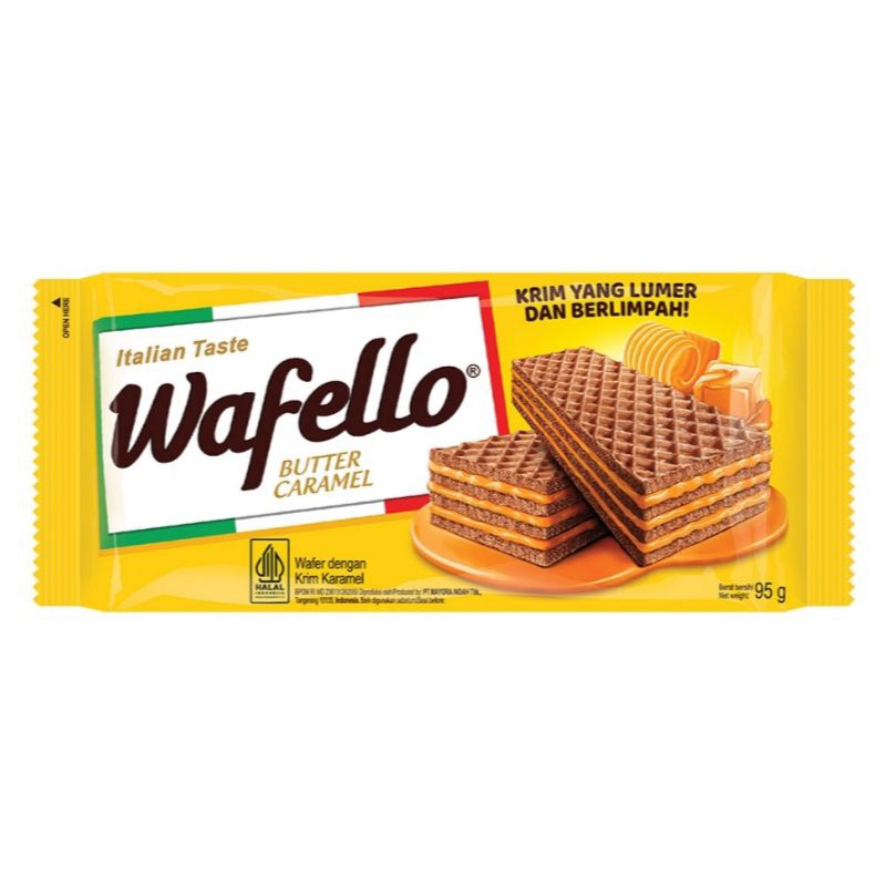 

Wafello Wafer 95gr / Karamel Mentega / Cokelat Blast / Krim Kelapa