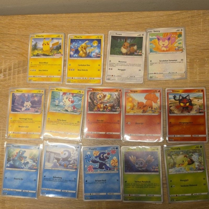 Pokemon Promo Indonesia Toys Kingdom Indomaret Pikachu Eevee  ORI