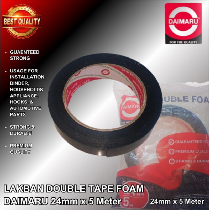 

Double Tape DAIMARU PE Foam Hijau lebar 24mm tebal 0.8mm Panjang 5meter
