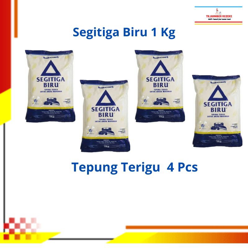 

[PAKET HEMAT ISI 4] Tepung Segitiga Biru 1 KG PROMO MURAH /SegitigaTepung Terigu 1 Kg PROMO MURAH