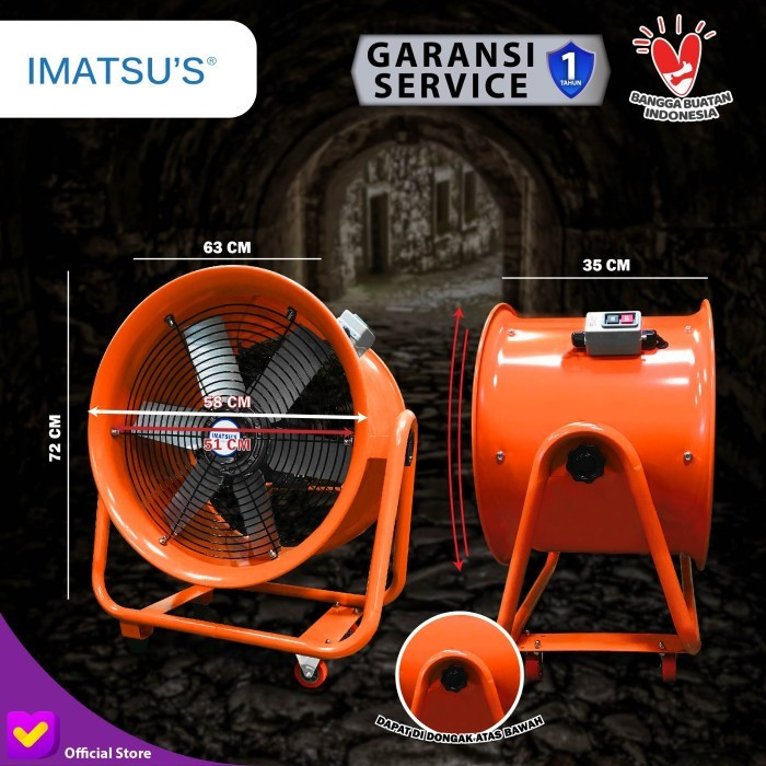 Portable Ventilator / Blower / Exhaust 20" Inch Kipas Drum Blower Fan