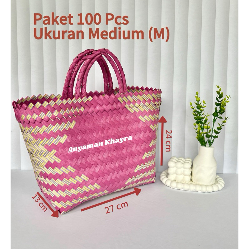 

Paket 100 Pcs (M) Tas Lurik Ukuran Medium