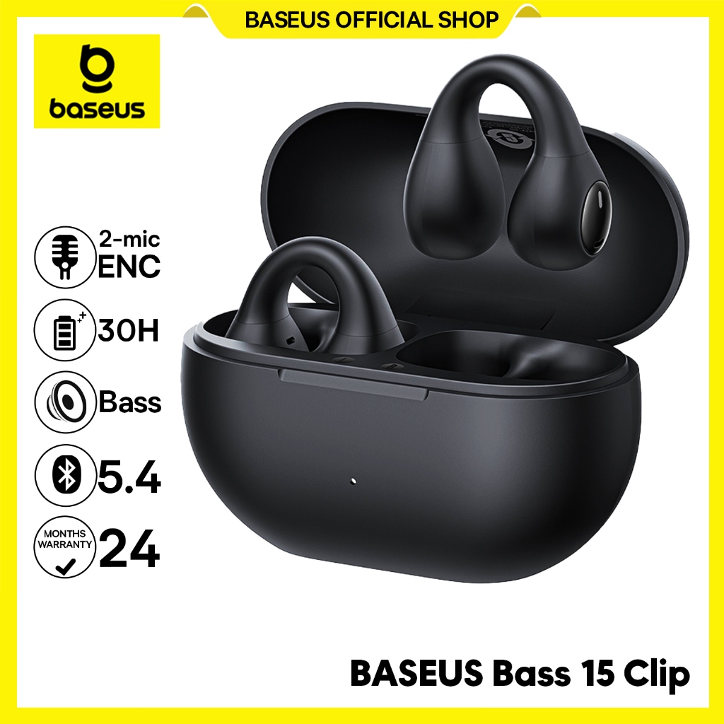 Baseus TWS Bowie 15 Clip Open-Ear OWS Earphones Headset Bluetooth 5.4 TWS Sport dan Kerja