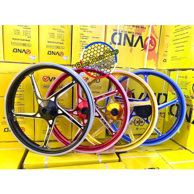Velg VND Racing AK-55 Series Palang 5 CNC Mio Sporty Mio M3  Vario110 Vario125 Vario160 Ring 14 17 F