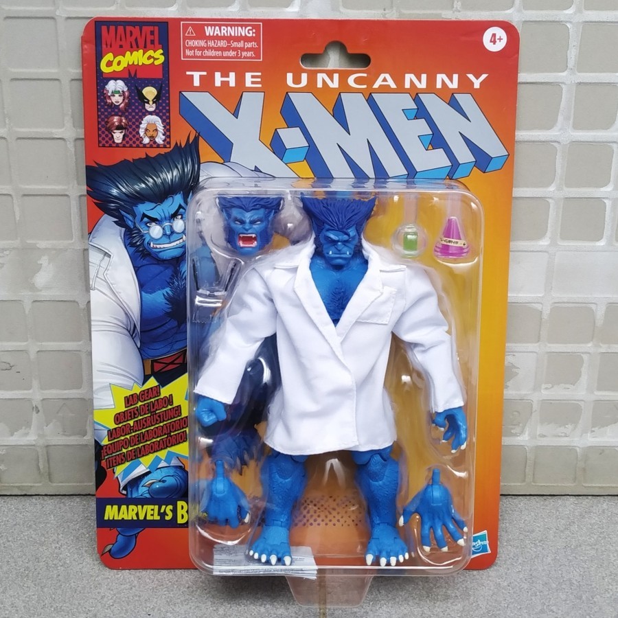 HASBRO MARVEL LEGENDS RETRO X-MEN BEAST JAS LAB COAT XMEN VINTAGE CARD