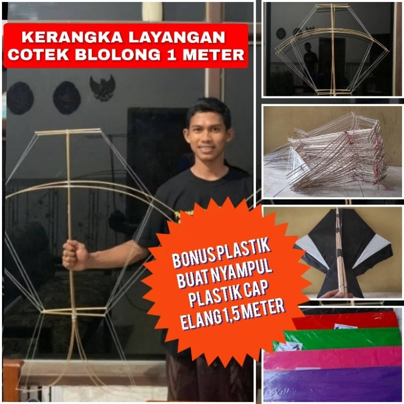 Kerangka layangan Cotek Blolong semi knockdown virall