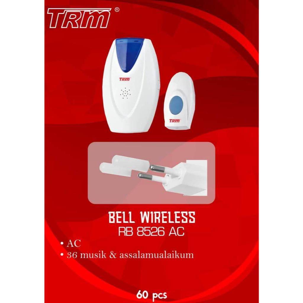 DOORBELL Bel Pintu Tanpa Kabel TRM RB-8526AC 36 Music+Assalamualaikum