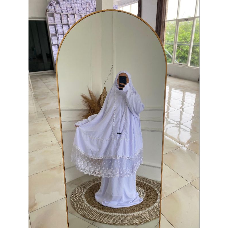 mukena haji stelan berlengan