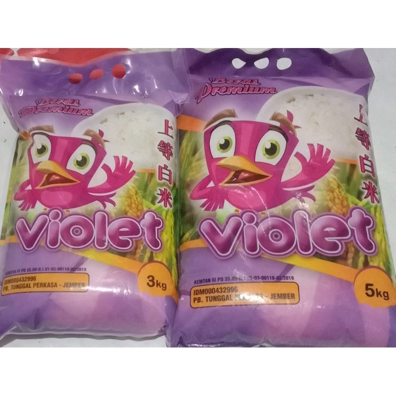 

Beras violet 2farian 3kg dan 5 kg Beras premium satu pabrik sama Pinpin