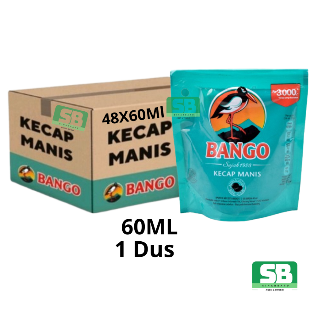 

BANGO KECAP MANIS REFILL POUCH 60ml 1 DUS ISI 48 POUCH
